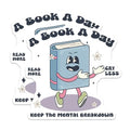 (2 Pack) Book Lover Stickers - Reading Fun Sticker - Motivational Reading Sticker - 5" On Longest Side - Sticks to Smooth Flat Surfaces - Made in USA - BMCS6723