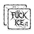(2 Pack) Fuck ICE Magnets - Activist Statement Decor - Skull Butterfly Art - Human Rights Support - Refrigerator Decor - 5 Inches On Longest Side - Thick Durable Magnet - Made in USA - MAG25769