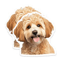 (2 Pack) Adorable Doodle Dog Magnets - Happy Puppy Refrigerator Decor - Pet Owner Kitchen Art - 5 Inches On Longest Side - Thick Durable Magnet - Made in USA - MAG27686