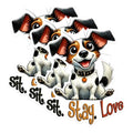 (3 Pack) Jack Russell Terrier Decals - Dog Lover Decals - Cute Dog Decal - 3 Inches On Longest Side - Easy Peel & Apply - Made in USA - 3MCS1277