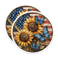 (2 Pack) American Flag Decoration Magnet - Patriotic Outdoor Decor - 5" On Longest Side - Sticks to Smooth Flat Surfaces - Made in USA - MAG9438