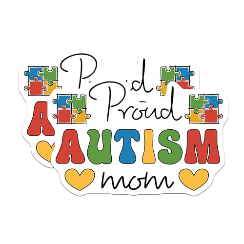 (2 Pack) Awareness Support Magnet - Colorful Puzzle Pieces - 5" On Longest Side - Sticks to Smooth Flat Surfaces - Made in USA - MAG9704