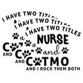 (3 Pack) Nurse Cat Mom Decals - I Rock Them Both - Cat Lover Nurse - 3 Inches On Longest Side - Easy Peel & Apply - Made in USA - 3MCS2868