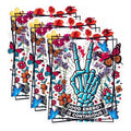 (3 Pack) Skeleton Hand Decals - Butterfly Flower Decals - Good Energy Decal - 3 Inches On Longest Side - Easy Peel & Apply - Made in USA - 3MCS1430