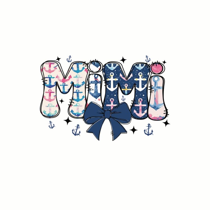 (3 Pack) Mimi Decals - Anchor Design Decals - Nautical Mimi Decal - 3 Inches On Longest Side - Easy Peel & Apply - Made in USA - 3MCS7767