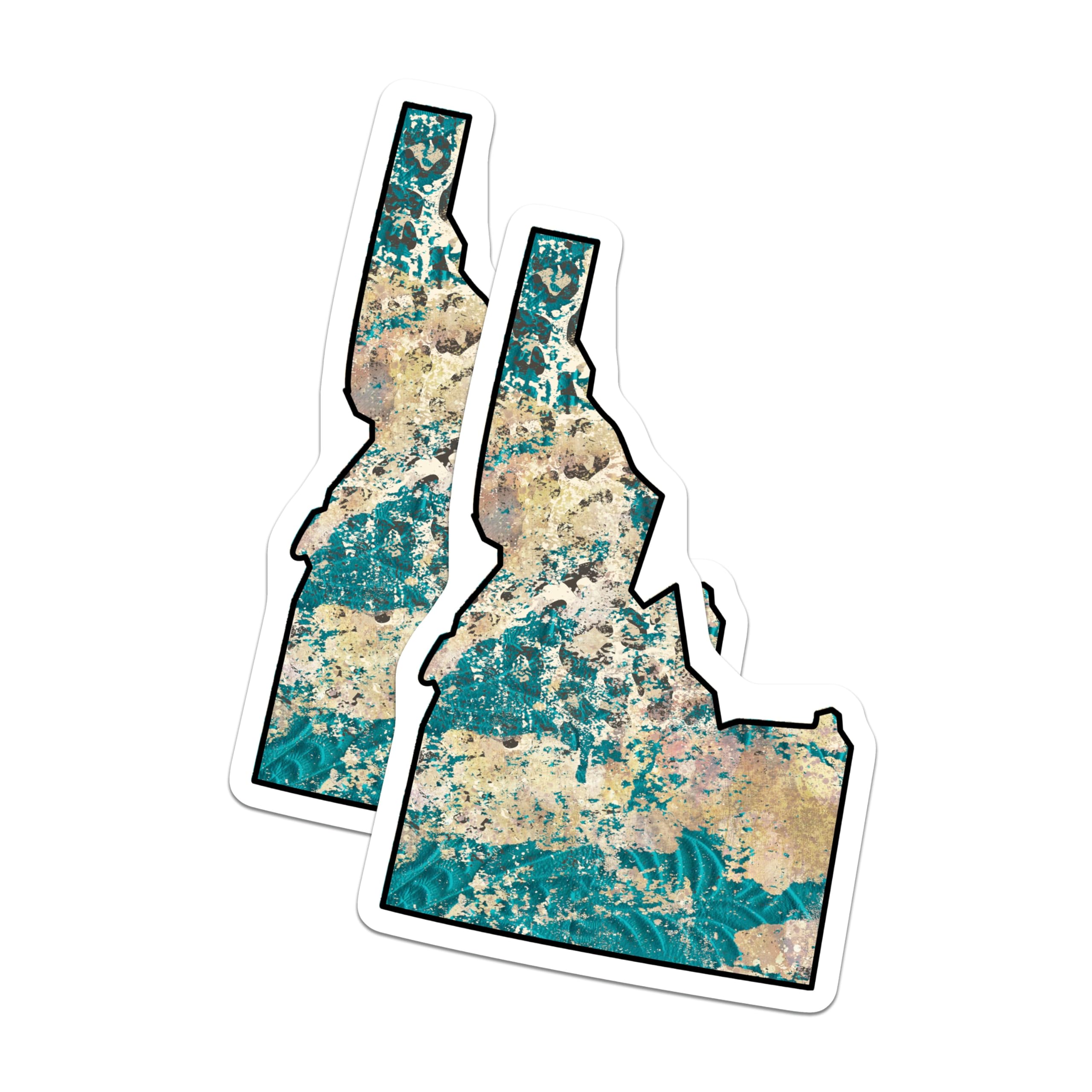 (2 Pack) Idaho State Magnets - Abstract Idaho Art - Fridge Decor - 5" On Longest Side - Premium Magnet - for Cars, Refrigerators, Toolboxes, Lockers - Made in USA - MAG17806