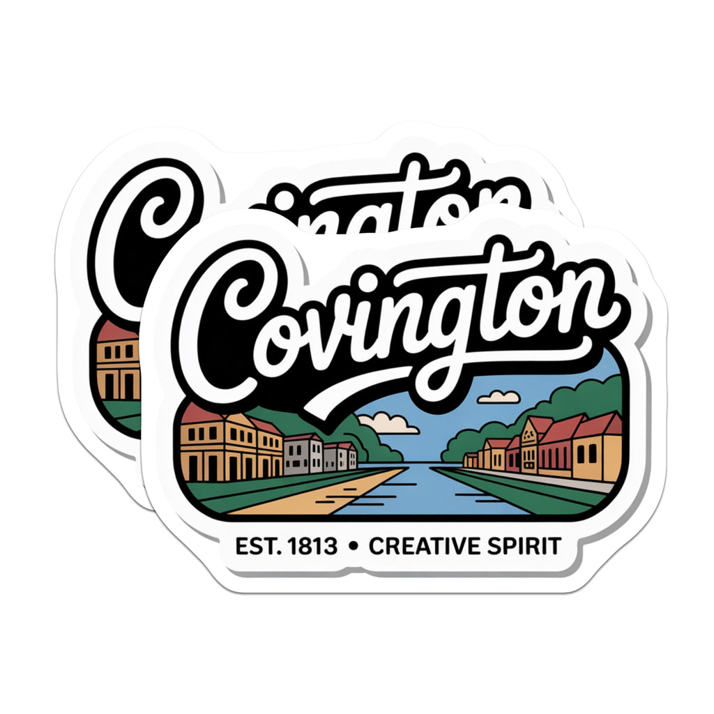 (2 Pack) Covington Magnets - Kentucky Souvenir - River City Decor - 5" On Longest Side - Premium Magnet - for Cars, Refrigerators, Toolboxes, Lockers - Made in USA - MAG18930