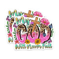 (2 Pack) Christian Faith Magnets - Inspirational Religious Magnets - Leopard Print Butterfly Cross Decor - 5 Inches On Longest Side - Thick Durable Magnet - Made in USA - MAG29617