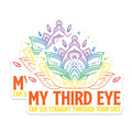 (2 Pack) Third Eye Magnets - Sassy Spiritual Saying - Humorous Insightful Lotus Decor - 5 Inches On Longest Side - Thick Durable Magnet - Made in USA - MAG22306
