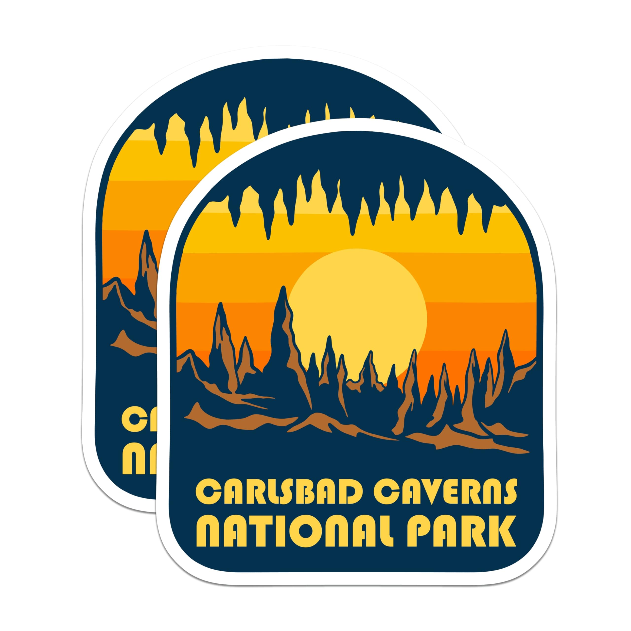 (2 Pack) Carlsbad Caverns Magnets - National Park Travel - Souvenir Refrigerator Decor - 5" On Longest Side - Premium Magnet - for Cars, Refrigerators, Toolboxes, Lockers - Made in USA - MAG17606