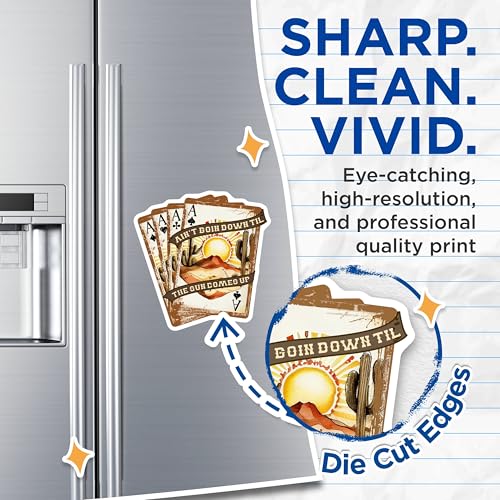 (2 Pack) Ace of Spades Playing Card Magnets Magnets - Western Art - Sun Desert Scene - 5" On Longest Side - Made in USA - Sticks to Refrigerators & Metal Surfaces - MAG9053