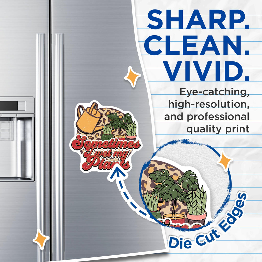 (2 Pack) Funny Plant Magnets - I Wet My Plants Magnet - Plant Lover Decor - 5" On Longest Side - Premium Magnet - for Cars, Refrigerators, Toolboxes, Lockers - Made in USA - MAG18230