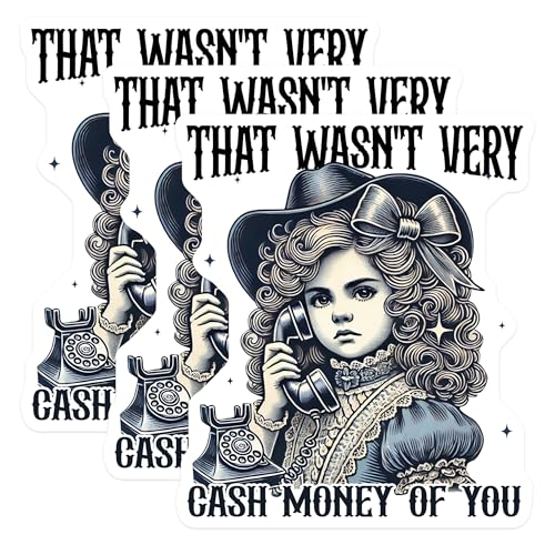 (3 Pack) Sarcastic Decals - Retro Girl - Funny Saying- 3 Inches On Longest Side - Easy Peel & Apply - Made in USA - 3MCS5473