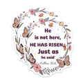 (2 Pack) Religious Inspirational Magnets - He Has Risen - Matthew 28:6 - Christian Faith - Bible Quotes - 5" On Longest Side - for Cars, Fridges, Toolboxes - Made in USA - MAG7286