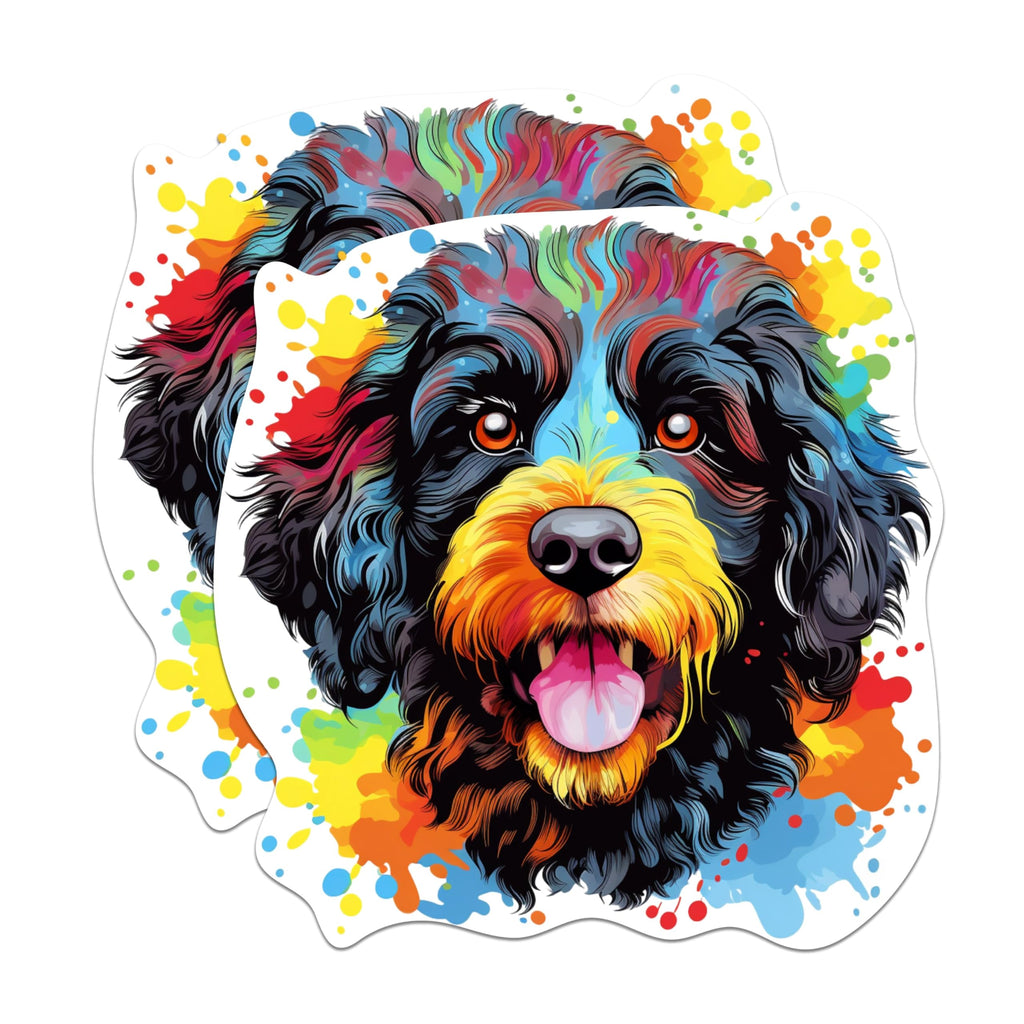 (2 Pack) Portuguese Water Dog Dog Breed Magnets - 5 Inches On Longest Side - Choose from Over 100 Dog Breeds - for Cars, Refrigerators, Toolboxes - Made in USA - MAG1925