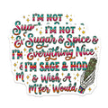 (2 Pack) Sage Hood Magnets - Sarcastic Witchy Decor - Funny Refrigerator Magnets - 5 Inches On Longest Side - Thick Durable Magnet - Made in USA - MAG23619