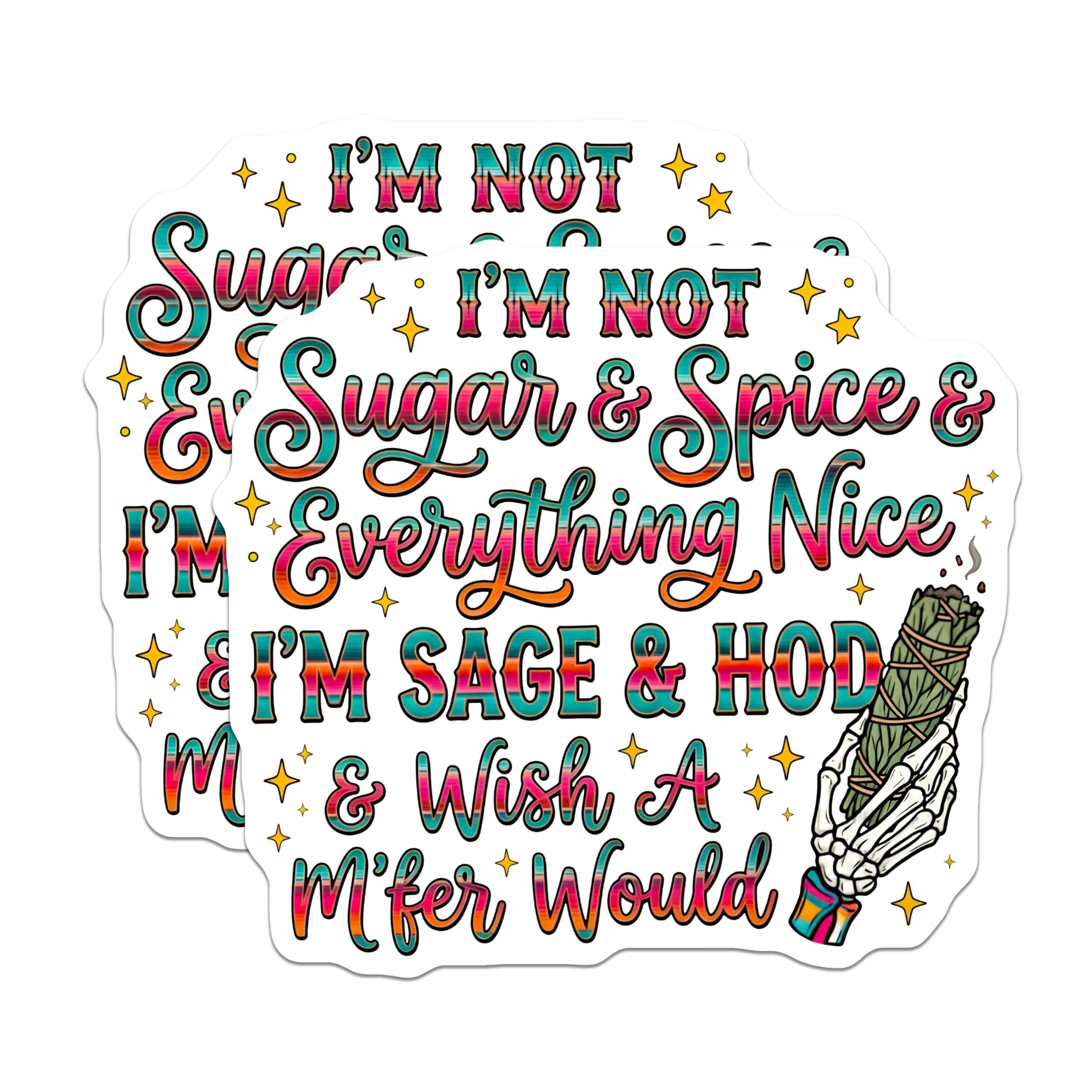 (2 Pack) Sage Hood Magnets - Sarcastic Witchy Decor - Funny Refrigerator Magnets - 5 Inches On Longest Side - Thick Durable Magnet - Made in USA - MAG23619