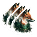 (3 Pack) Fox Forest Decals - Animal Decal - Laptop Decals - 3 Inches On Longest Side - Easy Peel & Apply - Made in USA - 3MCS1141