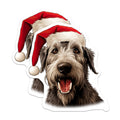 (2 Pack) Christmas Dog Magnets - Santa Hat Pup Refrigerator Decor - Holiday Animal Lover Stocking Stuffer for Pet Parents - 5 Inches On Longest Side - Thick Durable Magnet - Made in USA - MAG26680
