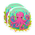 (2 Pack) Pink Octopus Magnets - Dont Be an Octopussy Humor - Funny Sea Creature Art - Refrigerator Locker Decor - 5 Inches On Longest Side - Thick Durable Magnet - Made in USA - MAG20397