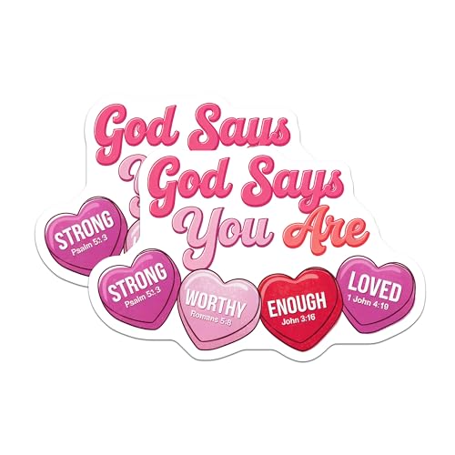 (2 Pack) Inspirational Scripture Magnets Magnets - Christian Faith Decor - Motivational Bible Quotes - 5" On Longest Side - Made in USA - Sticks to Refrigerators & Metal Surfaces - MAG8816