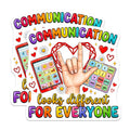 (2 Pack) Communication Diversity Magnets - Neurodiversity Awareness - ASL I Love You AAC Support - 5 Inches On Longest Side - Thick Durable Magnet - Made in USA - MAG30734