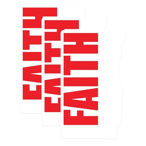 (3 Pack) Faith Decals - Inspirational Stickers - Laptop Faith Decal- 3 Inches On Longest Side - Easy Peel & Apply - Made in USA - 3MCS5193