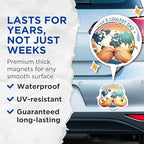 (2 Pack) World's Coolest Dad Magnets - Father's Day ation - Unique Dad Gifts for Office or Fridge - 5" On Longest Side - for Cars, Fridges, Toolboxes - Made in USA - MAG4570
