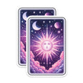 (2 Pack) Celestial Sun Magnets - Mystical Moon Decor - Cosmic Cloud Art - Spiritual Home Accent - Dreamy Celestial Artwork - 5 Inches On Longest Side - Thick Durable Magnet - Made in USA - MAG23240