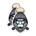 (2 Pack) Yeti Magnets - Bigfoot Refrigerator Decor - Winter Cryptid Collectibles - 5 Inches On Longest Side - Thick Durable Magnet - Made in USA - MAG22225