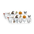 (2 Pack) Cute Ghost Magnets - Halloween Refrigerator Decor - Kawaii Spooky Season Fun for Lockers - 5 Inches On Longest Side - Thick Durable Magnet - Made in USA - MAG26982