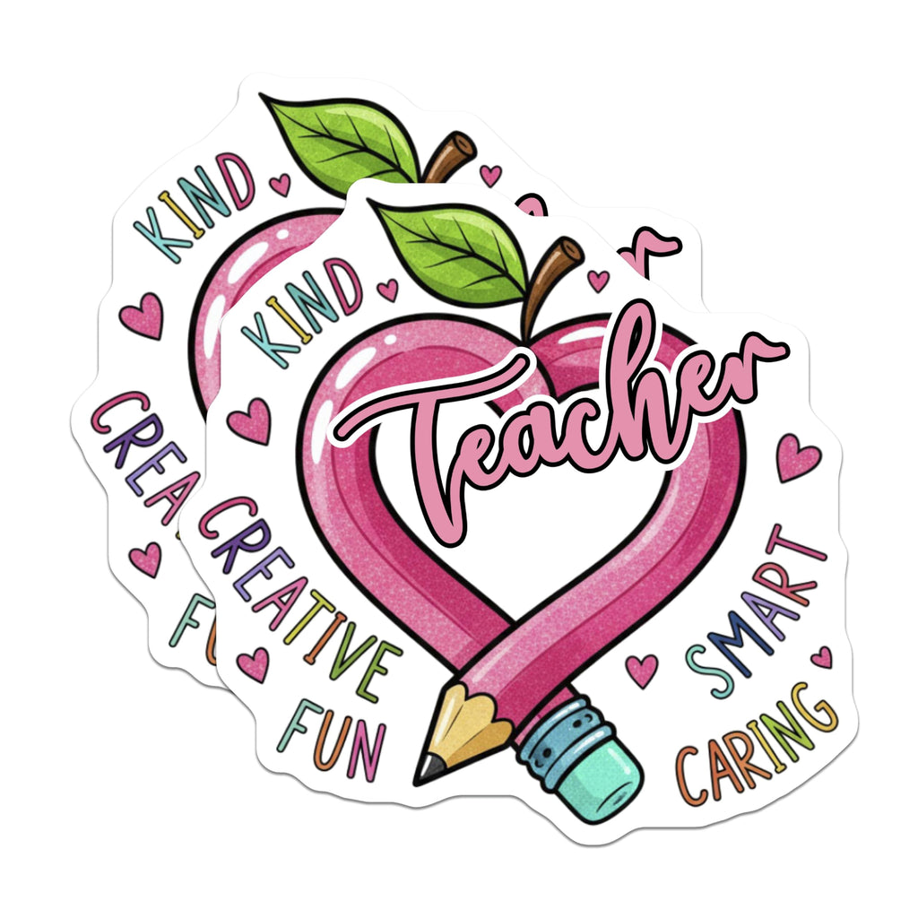 (2 Pack) Teacher Magnets - Educator Appreciation Decor - School Staff Recognition - 5" On Longest Side - Premium Magnet - for Cars, Refrigerators, Toolboxes, Lockers - Made in USA - MAG16571