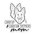 (2 Pack) German Shepherd Mom Magnets - Dog Lover Decor - Pet Parent Refrigerator Art - 5 Inches On Longest Side - Thick Durable Magnet - Made in USA - MAG27022