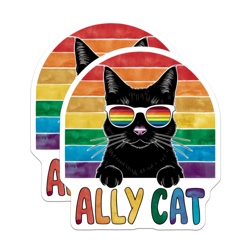 (2 Pack) Ally Cat Decor Magnet - 5" On Longest Side - Sticks to Smooth Flat Surfaces - Made in USA - MAG9546