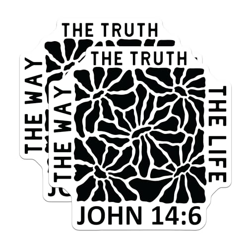 (2 Pack) John 14:6 Bible Verse Magnets - Christian Faith Magnets - Religious Inspirational Magnets - 5" On Longest Side - for Cars, Refrigerators, Toolboxes, Lockers - Made in USA BMCS3107