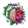 (2 Pack) Brain Heart Lotus Magnets - Anatomical Art Magnet - Mind Body Spirit Decor - 5 Inches On Longest Side - Thick Durable Magnet - Made in USA - MAG20084