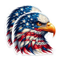 (2 Pack) Patriotic USA Flag Bald Eagle Screaming Eagle Magnets - USA Flag Magnets - 5 Inches On Longest Side - Premium Magnet - for Cars, Refrigerators, Toolboxes - Made in USA - MAG2121