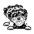 (2 Pack) Dog Lover Stickers - Cute Puppy Decal - Pet Owner Accessories - 5" On Longest Side - Sticks to Smooth Flat Surfaces - Made in USA - BMCS4032