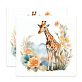 (2 Pack) Giraffe Stickers - 5" On Longest Side - Sticks to Smooth Flat Surfaces - Made in USA - BMCS8687 - BMCS8687