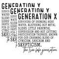 (3 Pack) Generation X Decals - Sarcastic Gen X - Cynical Sarcasm Sticker - 3 Inches On Longest Side - Easy Peel & Apply - Made in USA - 3MCS1883