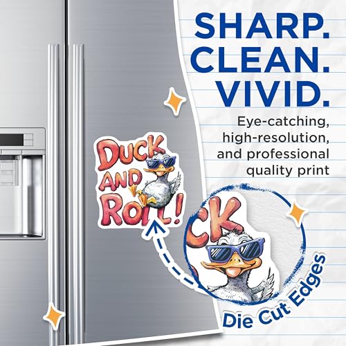 (2 Pack) Duck and Roll Magnets Magnets - 5" On Longest Side - Made in USA - Sticks to Refrigerators & Metal Surfaces - MAG8547