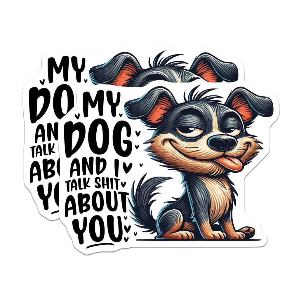 (2 Pack) Funny Dog Magnets - Sarcastic Dog - Snarky Canine Refrigerator Decor - 5" On Longest Side - Premium Magnet - for Cars, Refrigerators, Toolboxes, Lockers - Made in USA - MAG16221