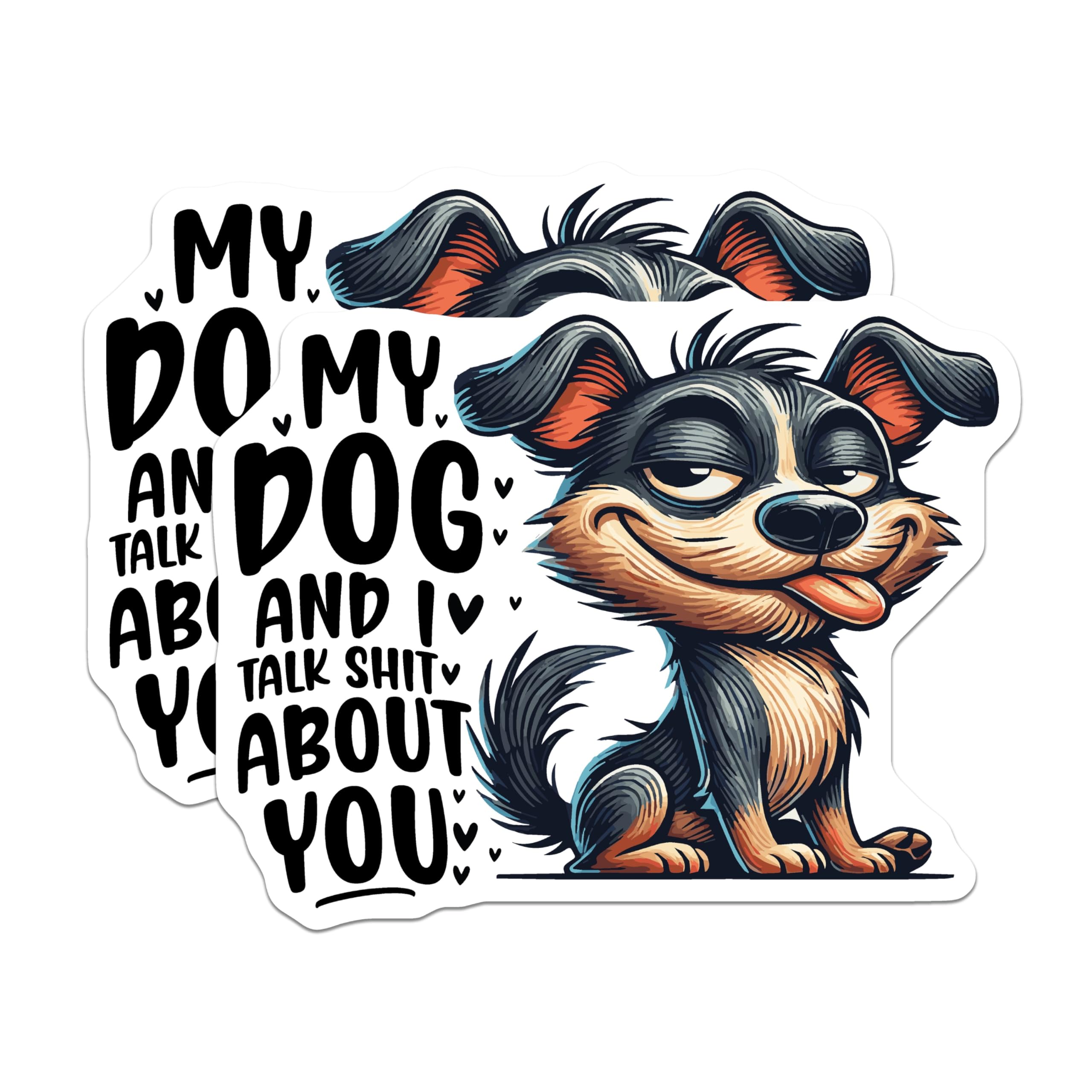 (2 Pack) Funny Dog Magnets - Sarcastic Dog - Snarky Canine Refrigerator Decor - 5" On Longest Side - Premium Magnet - for Cars, Refrigerators, Toolboxes, Lockers - Made in USA - MAG16221