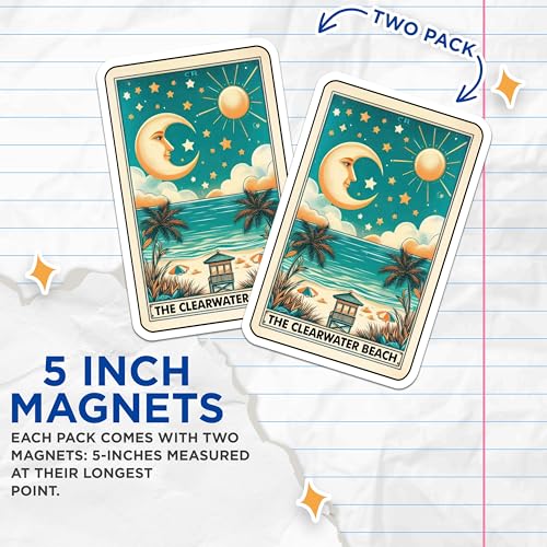 (2 Pack) 5" On Longest Side Magnet - Sticks to Smooth Flat Surfaces - Made in USA - MAG9936