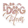 (2 Pack) Dog Mom Magnets - Rose Gold Faux Glitter Paw Print - Pet Lover Mom Decoration - 5 Inches On Longest Side - Thick Durable Magnet - Made in USA - MAG30018