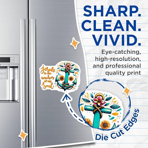 (2 Pack) Jesus is The Anchor of My Soul Magnets - Christian Faith - Religious Quotes - 5" On Longest Side - for Cars, Refrigerators, Toolboxes, Lockers - Made in USA BMCS3120