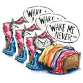 (3 Pack) Grumpy Cat Decals - Funny Cat Laptop Decal - Wake Me Never Sticker - 3 Inches On Longest Side - Easy Peel & Apply - Made in USA - 3MCS7317