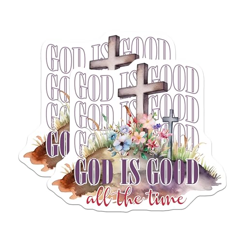 (2 Pack) Inspirational Faith Magnets Magnets - God is Good Quote - Religious Christian Home Decor - 5" On Longest Side - Made in USA - Sticks to Refrigerators & Metal Surfaces - MAG8569