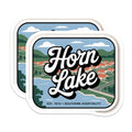 (2 Pack) Horn Lake Magnets - Southern Hospitality - Travel Destination Decor - 5" On Longest Side - Premium Magnet - for Cars, Refrigerators, Toolboxes, Lockers - Made in USA - MAG17625