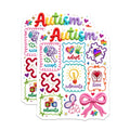 (2 Pack) Autism Awareness Magnets - Neurodiversity Puzzle Piece - Accept Adapt Advocate Love Decor - 5 Inches On Longest Side - Thick Durable Magnet - Made in USA - MAG21819